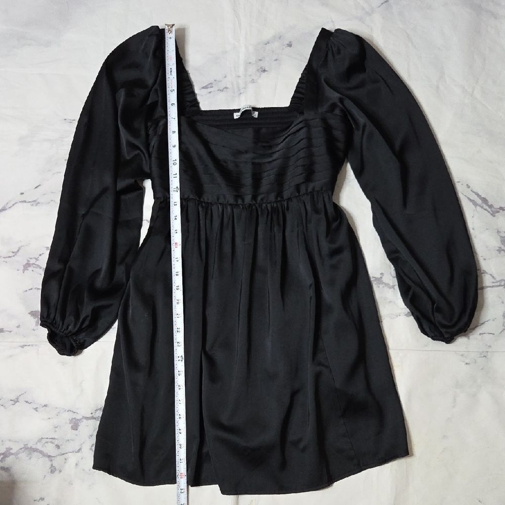 Abercrombie & Fitch Emerson Black Long Sleeve Mini Dress - Picture 3 of 6